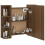 VidaXL vidaXL Spiegelschrank mit LED Braun Eichen-Optik 70x16,5x60 cm 7