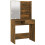 VidaXL (Smoked oak) vidaXL Dressing Table with LED Vanity Table Makeup Vanity Desk Cosmetic Table 4
