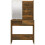 VidaXL (Smoked oak) vidaXL Dressing Table with LED Vanity Table Makeup Vanity Desk Cosmetic Table 3