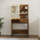 VidaXL (Brown oak) vidaXL Dressing Table with LED Vanity Table Makeup Vanity Desk Cosmetic Table 8