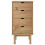 VidaXL (Brown) vidaXL Drawer Cabinet Storage File Drawer Storage Cabinet Solid Wood Pine 3