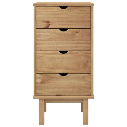 VidaXL (Brown) vidaXL Drawer Cabinet Storage File Drawer Storage Cabinet Solid Wood Pine 2