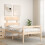 VidaXL (brown, 90 x 190 cm) vidaXL Bed Frame Bedroom Platform Bed Frame Bedstead with Headboard Solid Wood 3