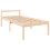 VidaXL (brown, 90 x 190 cm) vidaXL Bed Frame Bedroom Platform Bed Frame Bedstead with Headboard Solid Wood 5