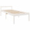 VidaXL (white, 90 x 190 cm) vidaXL Bed Frame Bedroom Platform Bed Frame Bedstead with Headboard Solid Wood 5