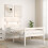 VidaXL (white, 90 x 190 cm) vidaXL Bed Frame Bedroom Platform Bed Frame Bedstead with Headboard Solid Wood 3