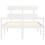VidaXL (white, 120 x 190 cm) vidaXL Bed Frame Bedroom Platform Bed Frame Bedstead with Headboard Solid Wood 6