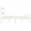 VidaXL (white, 200 x 200 cm) vidaXL Bed Frame Bedroom Platform Bed Frame Bedstead with Headboard Solid Wood 7