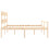 VidaXL (brown, 200 x 200 cm) vidaXL Bed Frame Bedroom Platform Bed Frame Bedstead with Headboard Solid Wood 7