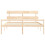 VidaXL (brown, 200 x 200 cm) vidaXL Bed Frame Bedroom Platform Bed Frame Bedstead with Headboard Solid Wood 6