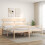 VidaXL (brown, 200 x 200 cm) vidaXL Bed Frame Bedroom Platform Bed Frame Bedstead with Headboard Solid Wood 3