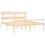 VidaXL (brown, 200 x 200 cm) vidaXL Bed Frame Bedroom Platform Bed Frame Bedstead with Headboard Solid Wood 5