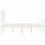 VidaXL (white, 120 x 190 cm/high) vidaXL Bed Frame with Headboard Mattress Foundation Bed Base Single Solid Wood 7