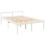 VidaXL (white, 140 x 190 cm/high) vidaXL Bed Frame with Headboard Mattress Foundation Bed Base Single Solid Wood 9