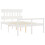 VidaXL (white, 140 x 190 cm/high) vidaXL Bed Frame with Headboard Mattress Foundation Bed Base Single Solid Wood 5