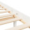 VidaXL (white, 140 x 190 cm/high) vidaXL Bed Frame with Headboard Mattress Foundation Bed Base Single Solid Wood 10