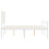 VidaXL (white, 140 x 190 cm/high) vidaXL Bed Frame with Headboard Mattress Foundation Bed Base Single Solid Wood 7