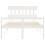 VidaXL (white, 140 x 190 cm/high) vidaXL Bed Frame with Headboard Mattress Foundation Bed Base Single Solid Wood 6