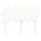 VidaXL (white, 135 x 190 cm) vidaXL Bed Frame with Headboard Home Bedstead Bed Base 160x200 cm Solid Wood 8