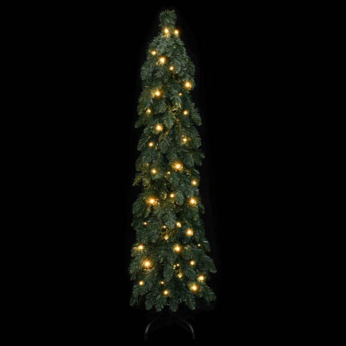 VidaXL (green, 120 cm) vidaXL Artificial Pre-lit Christmas Tree with LEDs Artificial Tree Decoration 1