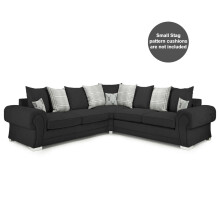 (Black, 5 Seater Corner) Milan Scatter Back Corner Range
