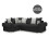 (Black, 4 Seater Corner Left Hand Facing) Milan Scatter Back Corner Range 1