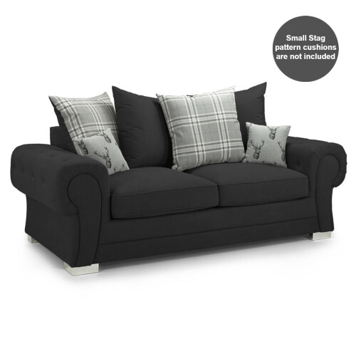 (Black, 3 Seater) Milan Scatter Back Corner Range