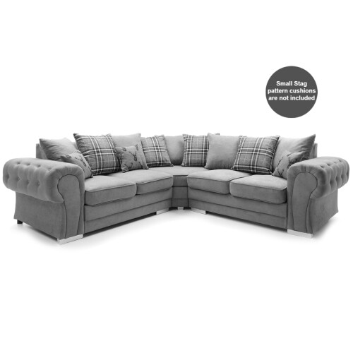(Grey, 5 Seater Corner) Milan Scatter Back Corner Range