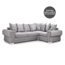 (Grey, 4 Seater Corner Right Hand Facing) Milan Scatter Back Corner Range