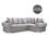 (Grey, 4 Seater Corner Right Hand Facing) Milan Scatter Back Corner Range 1