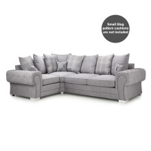 (Grey, 4 Seater Corner Left Hand Facing) Milan Scatter Back Corner Range