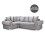 (Grey, 4 Seater Corner Left Hand Facing) Milan Scatter Back Corner Range 1