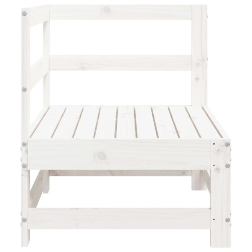 VidaXL vidaXL Garten-Ecksofa Weiß Massivholz Kiefer 2