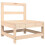 VidaXL (natural pine, 2x corner + middle) vidaXL Garden Middle Sofas Outdoor Sofa Sectional Sofa 2 pcs Solid Wood Pine 5