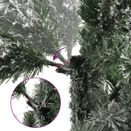 VidaXL (240 cm) vidaXL Artificial Hinged Christmas Tree Pre Lit Artificial Tree Xmas Decor 2
