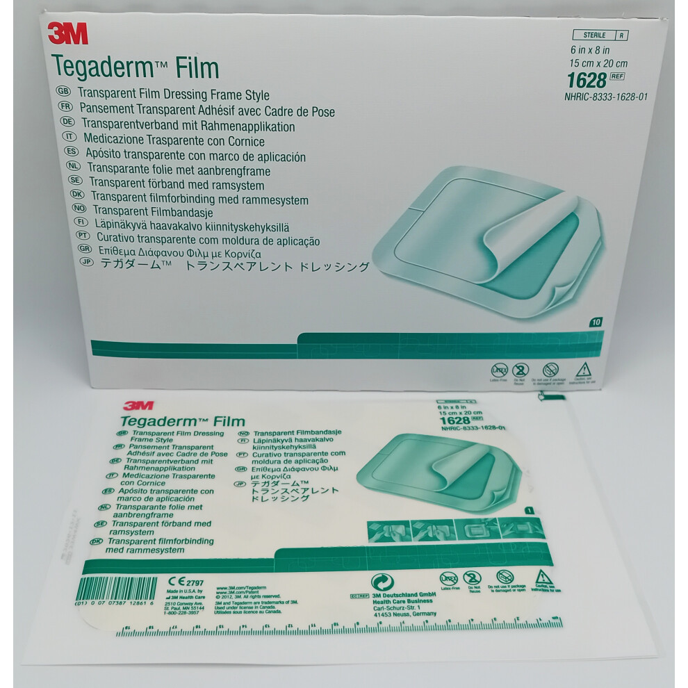 3M Tegaderm Film 15Cm X 20Cm Box Of 10 - Ref: 1628
