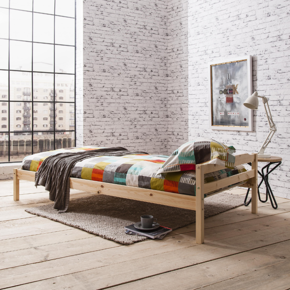 Noa And Nani Sussex Single Bed 3Ft Bed Frame In Natural Pine