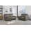 (Taupe Grey) Austin Genuine Leather 3 + 2 Reclining Sofa Suite 1