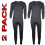 (Charcoal - 2 Pack, XL) Mens Thermal Underwear Sets Premium Quality 2 Pack 1