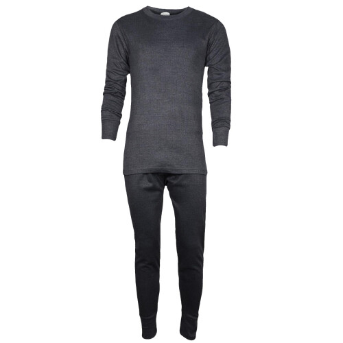 (Charcoal - 2 Pack, XL) Mens Thermal Underwear Sets Premium Quality 2 Pack 2