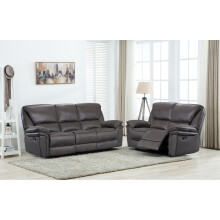 (Grey Faux Suede) Boston Grey Reclining 3 + 2 Seater Sofa Suite