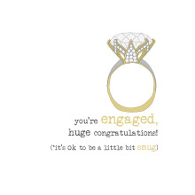 Engagement Congrats Sparkle Finished Greeting Card By Dandelion Stationery Cards