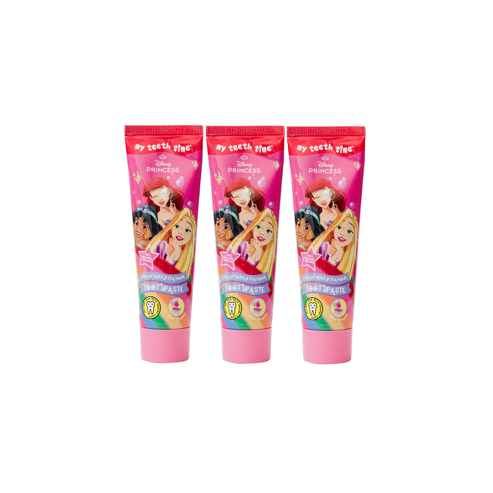 Disney Princess Character Children's Fluoride Toothpaste 75ml (x6 Tubes)