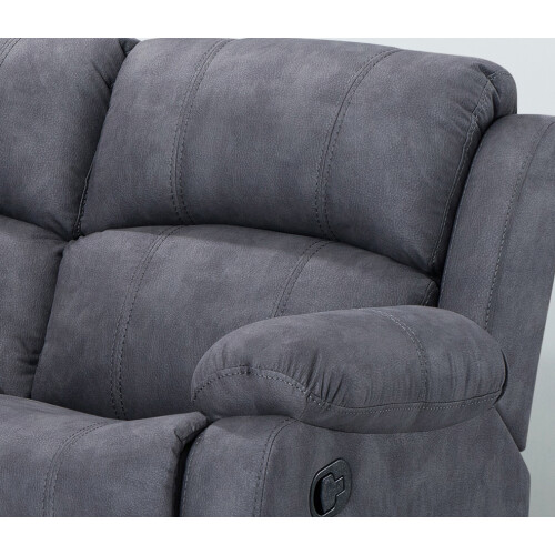 Alaska Grey Faux Suede 3 Piece Sofa Suite 2