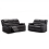 (Black) Washington Leather 3 & 2 Seater Sofa Set 3