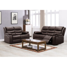 (Brown) Washington Leather 3 & 2 Seater Sofa Set