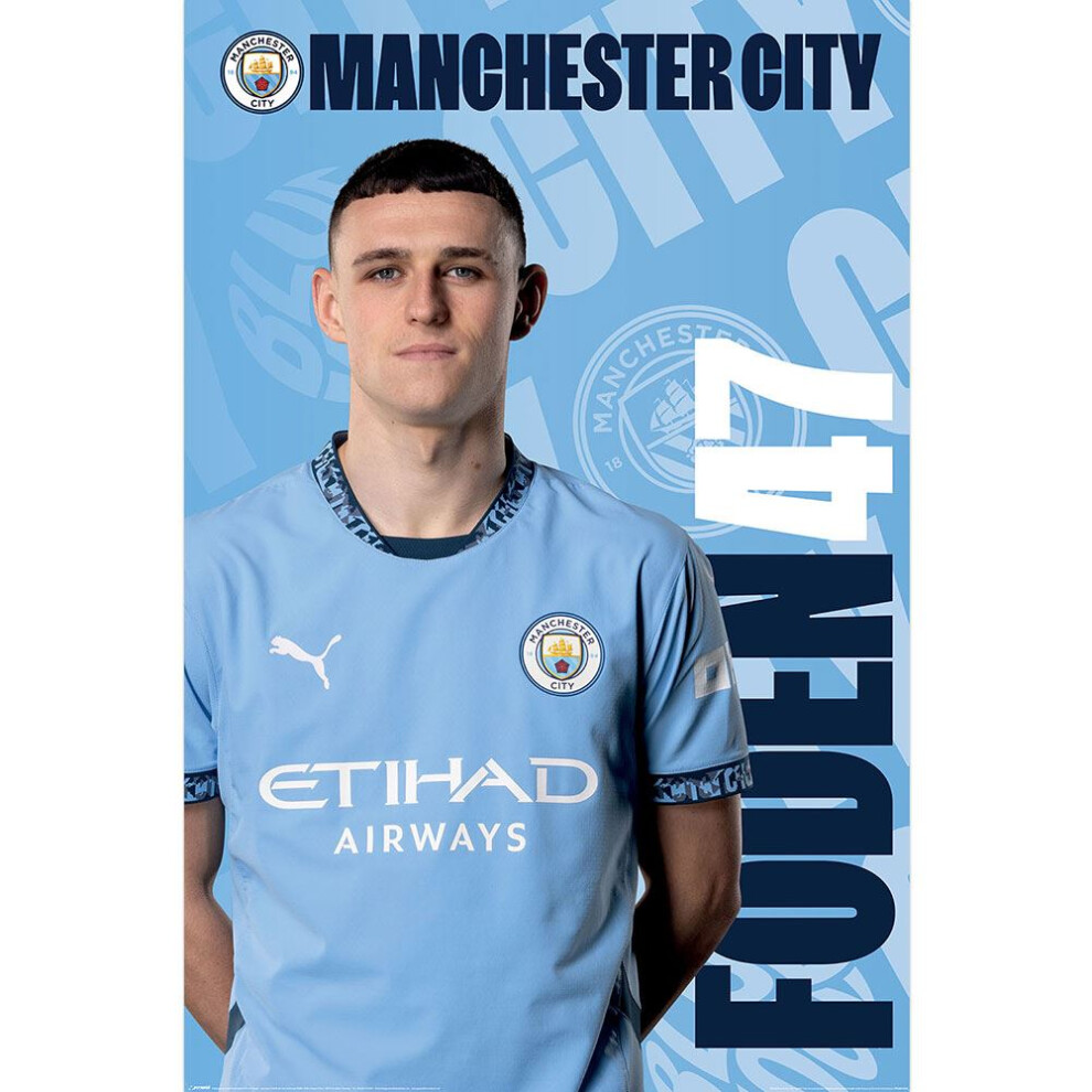 Manchester City FC Phil Foden Poster