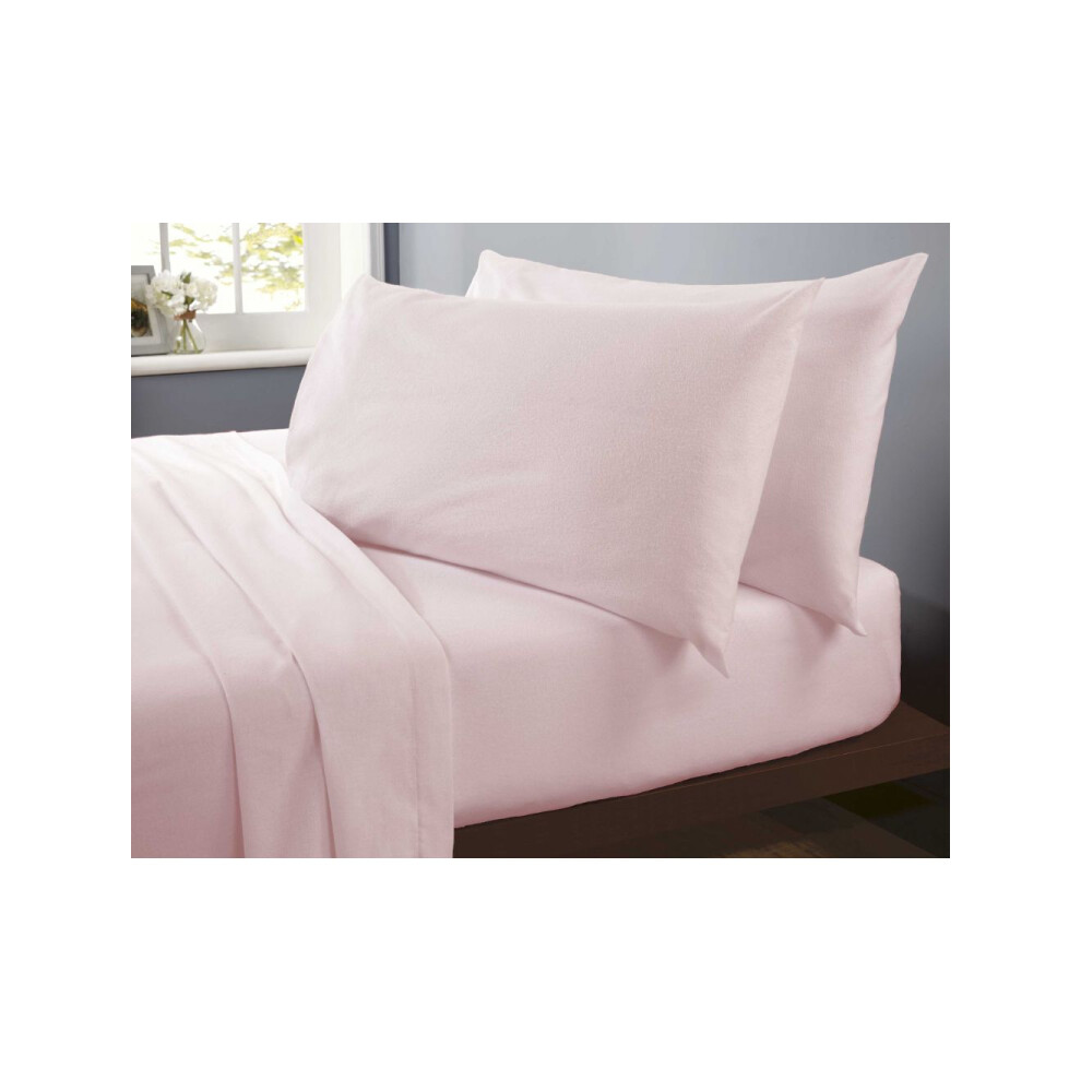 (Single, Pink) Microfibre Sheet Set, fitted sheet, flat sheet & pillowcases