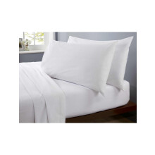 (King, White) Microfibre Sheet Set, fitted sheet, flat sheet & pillowcases