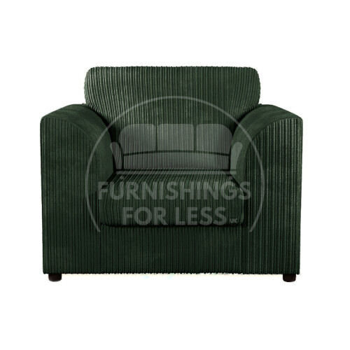 (Green, Armchair) Luxor Scatter Back Colourful Cord Sofa Range
